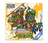 Grupo Erik - Calendrier Mural 2026 Les Tortues Ninja | Calendrier Mensuel 2026-30x60cm - De Janvier à Décembre