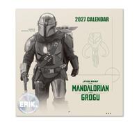 Grupo Erik | Calendrier 2027 Mural Mandalorian, Calendrier 2027 Star Wars | Calendrier Mensuel 2027 De Janvier à Décembre 2027 - 30 x 60 cm - Mini Poster Inclus