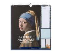 Grupo Erik - Calendrier Art - de Septembre 2025 à Décembre 2026 | Planificateur Mensuel 16 mois, Calendrier Familial 2025 2026 avec Crochet