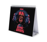 Grupo Erik - Calendrier de Bureau 2024 Star Wars | 20 x 18 cm, Calendrier Mensuel en Français | Avec Support Rigide, Sous Licence Officielle, Certifié FSC