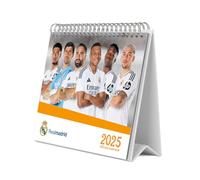 Grupo Erik - Calendrier de Bureau 2025 Real Madrid | Calendrier Mensuel 18x20cm - De Janvier 2025 à Décembre 2025