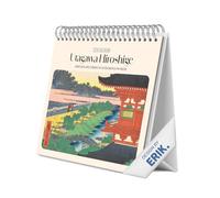 Grupo Erik - Calendrier de Bureau 2026 Hiroshige - Calendrier 2026 Mensuel Japonais │ Idee Cadeau : Calendriers Muraux │ De Janvier à Décembre : Espace pour notes et Illustrations (30x60 cm)