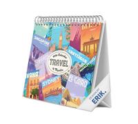 Grupo Erik - Calendrier de Bureau 2026 Voyages | Calendrier Mensuel 17x20cm - De Janvier à Décembre 2026