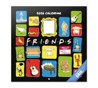 Grupo Erik - Calendrier Friends 2026 Mural - Calendrier 2026 Mural Mensuel │ Idee Cadeau : Calendriers Muraux │ De Janvier à Décembre : Espace pour notes et Illustrations décoratives (30x60 cm)