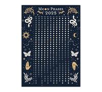 Grupo Erik - Calendrier Lunaire 2025, Calendrier Mural 2025 Grand Format - Affiche 50x70cm, Poster Lune, Affiche Lune