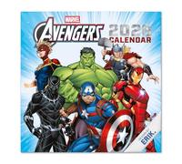 Grupo Erik - Calendrier Marvel 2026 Mural Avengers - Calendrier 2026 Mural Mensuel │ Idee Cadeau : Calendriers Muraux │ De Janvier à Décembre : Espace pour notes et Illustrations (30x60 cm)
