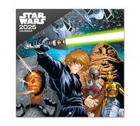 Grupo Erik - Calendrier Mural 2025 Star Wars | Calendrier Mensuel 30x60cm - De Janvier 2025 à Décembre 2025