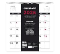 Grupo Erik Calendrier mural 2026 - Calendrier espagnol 2026 | Carré 30 x 30 cm - Planificateur mural, planificateur familial mensuel | Cadeau espagnol pour les amis