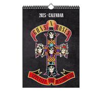 Grupo Erik - Calendrier Mural A3 Guns N' Roses 2025 | 12 Mois, Janvier à Décembre | Illustrations Rock - 29,7x42 cm