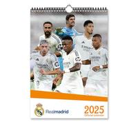 Grupo Erik - Calendrier Mural A3 Real Madrid 2025 | 12 Mois, Janvier à Décembre | Photos Des Joueurs - 29,7x42 cm