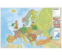 Grupo Erik - Carte de l'Europe Physique et Politique - En Italien, 61 x 91,5 cm