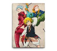 Grupo Erik - Chemise Cartonnée A4 The Seven Deadly Sins, Chemise à Rabats Rigide, Pochette Cartonnée 24 x 34 cm, Fournitures Scolaires, Fournitures de Bureau CSG0107