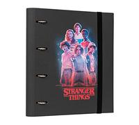 Grupo Erik - Classeur A4 4 Anneaux Stranger Things, Classeur Rigide 4 Anneaux, Format 27 x 32 cm, Fournitures Scolaire, Organiseurs, Fournitures de Bureau CAT0101