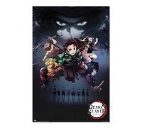 Grupo Erik: Poster Demon Slayer - Kimetsu no yaiba - Poster mural Anime - 61 x 91,5 cm - Papier brillant et encadré - Décoration de la maison, Manga Anime Gadget