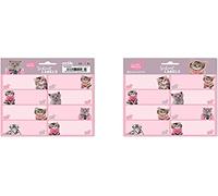 Grupo Erik Editores - Pack de 16 Étiquettes Autocollantes de 8 x 4 cm, Studio Pets Cats, Étiquettes Scolaires, Étiquettes de Noël, Étiquettes pour Cahiers et Pochettes ELE0264