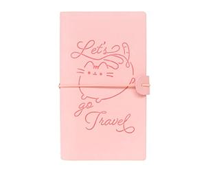 Grupo Erik - Ensemble Carnet de Voyage Pusheen - Carnet de Notes 2 en 1 - Notebook Simili Cuir