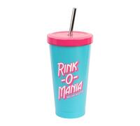 Grupo Erik Gobelet avec paille et couvercle ? Stranger Things Merchandise ? Tasse de voyage en acier inoxydable de 550 ml ? Tasse de voyage avec paille | Cadeau Stranger Things Gifts de moins de 9 kg