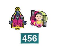 Grupo Erik - Set de patchs thermocollants Squid Game | Set de 3 patchs adhésifs pour tissus, patchs personnalisés, patchs séries