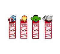 Grupo Erik Lot de 4 marque-pages Marvel | Avengers Assemble - Hulk, Iron Man, Thor, Captain America | Marchandise Marvel, cadeaux Marvel pour les amateurs de livres
