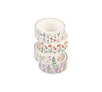 Grupo Erik - Masking Tape Wild Flowers, Lot de 4 rouleaux, 15mm de large, Washi Tape Original et Coloré, Scrapbooking, Rubans Adhésifs