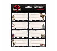 Grupo Erik - Pack de 16 Étiquettes Autocollantes de 8 x 4 cm, Jurassic Park | Étiquettes Scolaires, Étiquettes de Noël, Étiquettes pour Cahiers et Pochettes
