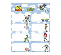 Grupo Erik - Pack de 16 Étiquettes Autocollantes 8 x 4 cm, Pixar, Toy Story, Scolaires, de Noël, pour Cahiers et Pochettes ELE0295