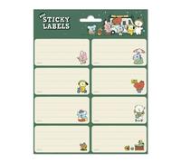 Grupo Erik - Pack de 16 Étiquettes Autocollantes de 8 x 4 cm, BT21 | Étiquettes Scolaires, Étiquettes de Noël, Étiquettes pour Cahiers et Pochettes