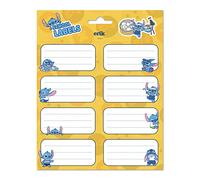 Grupo Erik - Pack de 16 Étiquettes Autocollantes de 8 x 4 cm, Disney, Stitch, Étiquettes Scolaires, Étiquettes de Noël, Étiquettes pour Cahiers et Pochettes ELE0290