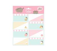 Grupo Erik - Pack de 16 Étiquettes Autocollantes de 8 x 4 cm, Pusheen Foodie Collection | Étiquettes Scolaires, Étiquettes de Noël, Étiquettes pour Cahiers et Pochettes
