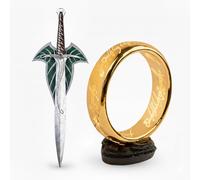 Grupo Erik - Pack de 2 Lampes Seigneur des Anneaux : Anneau de Sauron et Dard | Lampe Décorative Figurine, Dard Épée, Cadeau Geek, Lampe Figurine