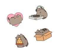 Grupo Erik - Pack de 4 Pins Pusheen, Chats Kawaii | Goodies Pusheen