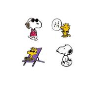 Grupo Erik - Pack de 4 Pins Snoopy et Woodstock | Goodies Snoopy, broches animales