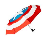 Grupo Erik | Parapluie Pliant Captain America | Ouverture Auto | Parapluie pliable 8 baleines | Ouverture automatique | Diamètre 98 cm | 30 cm plié | Housse assortie