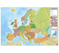 Erik Affiche murale Mapa Europe physique & politique 61x91,5 cm Papier brillant en espagnol