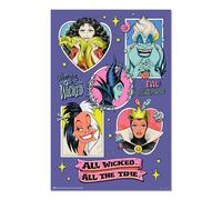 Grupo Erik - Poster Les Vilains Disney - 61x91,5cm - Deco Maison, Decoration Murale, Affiche Décorative