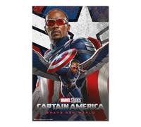 Grupo Erik - Poster Marvel Captain America - 61x91,5cm - Deco Maison, Decoration Murale, Affiche Décorative