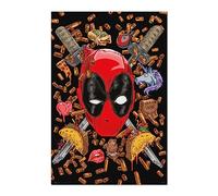 Grupo Erik – Affiche décorative Marvel Deadpool Bullets & Chimichangas 61 x 91 cm