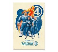 Grupo Erik - Poster Marvel Les Quatre Fantastiques 61x91,5 cm | Deco Maison, Decoration Murale, Affiche Décorative