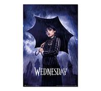 Grupo Erik – Affiche Mercredi Addams Parapluie – Décoration murale