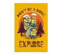 Grupo Erik - Poster Minions Don'T Be Bore, Explore - Deco Maison, Decoration Murale, Affiche Décorative