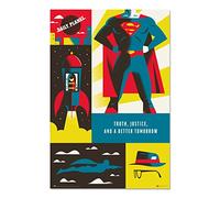 Grupo Erik - Poster Superman Anniversaire 100 Ans - Deco Maison, Decoration Murale, Affiche Décorative