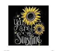 grupo Erik Print Lily & VAL You Are My Sunshine, BUT Noir et Jaune, 30 x 30 cm