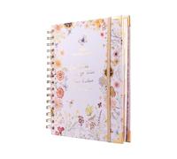 Grupo Erik Raquel Beck Agenda 2027 Semainier A5 | Agenda annuel 2027 semainier, reliure Wire-O, couverture rigide, 16 onglets, autocollants, marque-page, 15,5 x 21 cm, 12 mois