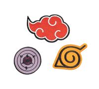 Grupo Erik | Set de 3 Patchs Naruto Shippuden | Écussons à Coudre | Lot de 3 Patchs Décoratifs | Personnalisation Veste et Sac, Accessoire Fan, Idée Cadeau