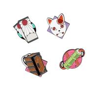 Grupo Erik - Pack de 4 pins Demon Slayer - Goodies anime - Cadeau Kimetsu No Yaiba