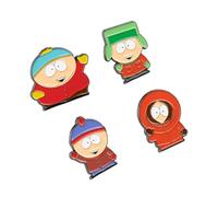 GRUPO ERIK – Pack de 4 pins South Park – Badges émaillés en alliage de zinc – Licence officielle