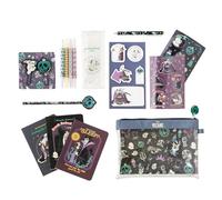 Grupo Erik - Set de Papeterie Disney | Inclut : 1 Stylo Bille Gel, 1 Crayon de Papier avec gommes, 4 Surligneurs, 2 Trombones, 3 Carnets A6, Stickers