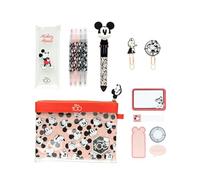 Grupo Erik | Set de Papeterie Disney, Papeterie Kawaii | Inclut : 1 Stylo 10 Couleurs, 5 Blocs de Notes Adhésives, 4 Surligneurs, 2 Trombones, Trousse - Fournitures Scolaires Kawaii