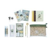 Grupo Erik - Set de Papeterie Star Wars, Grogu | Inclut : 1 Stylo Bille, 1 Crayon de Papier, 4 Surligneurs, 2 Trombones, 3 Carnets A6, des Stickers | Papeterie Kawaii