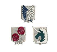 Grupo Erik - Set de patchs thermocollants L'Attaque des Titans | Set de 3 patchs adhésifs pour tissus, accessoires anime
